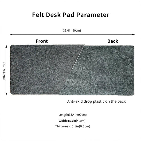ACGAM Felt Desk Mat Large Mouse Pad Computer Desk Mat