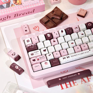 ACGAM Pink Chocolate Berry Keycap Set FOA Profile 145 Keys