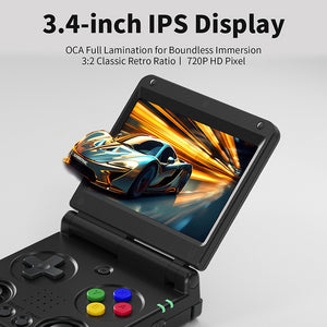 ANBERNIC RG34XXSP Flip Game Console with 3.4" Screen and Joystick