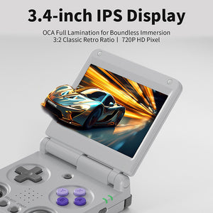 ANBERNIC RG34XXSP Flip Game Console with 3.4" Screen and Joystick