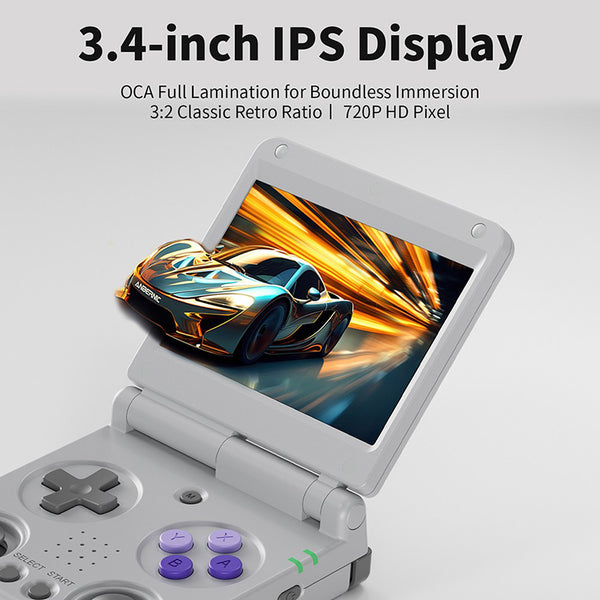 ANBERNIC RG34XXSP Flip Game Console with 3.4" Screen and Joystick