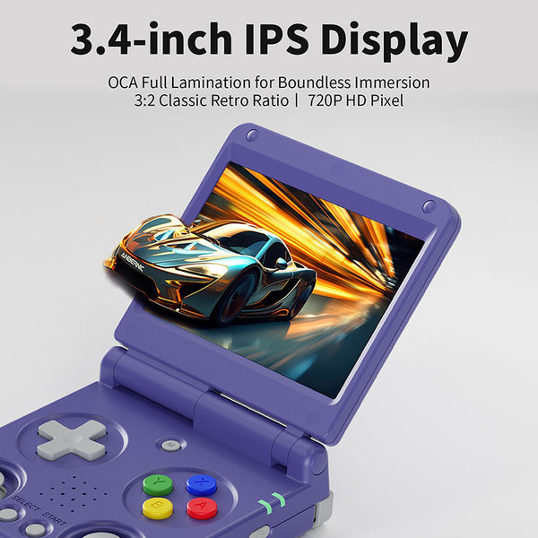 ANBERNIC RG34XXSP Flip Game Console with 3.4" Screen and Joystick