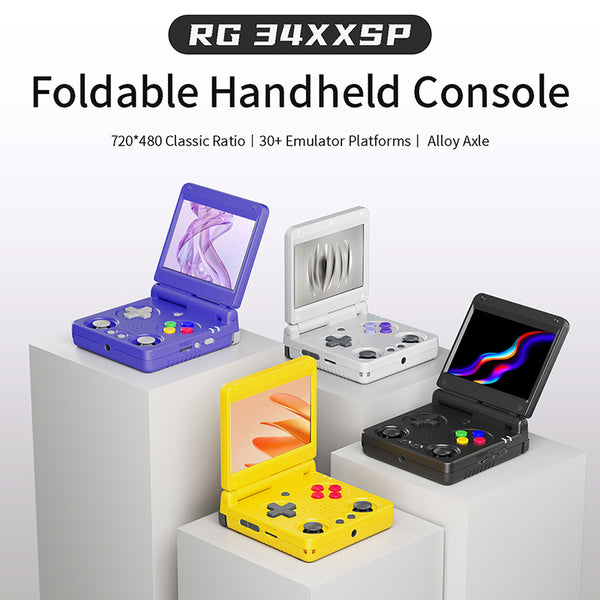 ANBERNIC RG34XXSP Flip Game Console with 3.4" Screen and Joystick