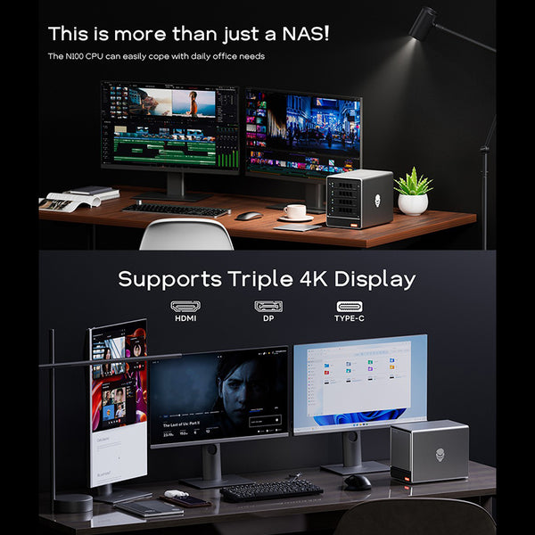 AOOSTAR WTR Pro 4 Bays NAS Mini PC with AMD Ryzen 7 Intel N150