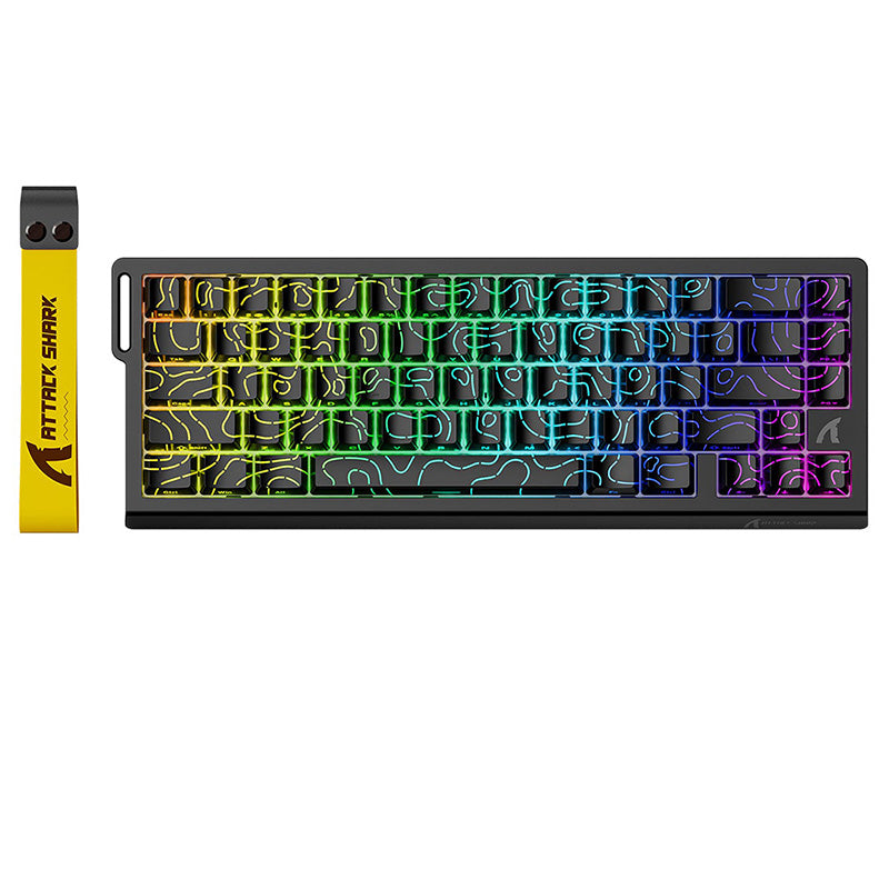 ATTACK SHARK M87PRO TKL Draadloos Mechanisch Gamingtoetsenbord, BT5.0/2.4G/USB-C Bedraad Hot Swap RGB-Toetsenbord Us-Indeling, Lineaire Witte Schakelaar Met Gradiënt Zijprint - Maanverlichte Nacht ATTACK SHARK M87PRO TKL Draadloos Mechanisch Gamingtoetsenbord, BT5.0/2.4G/USB-C Bedraad Hot Swap RGB-Toetsenbord Us-Indeling, Lineaire Witte Schakelaar Met Gradiënt Zijprint - Maanverlichte Nacht