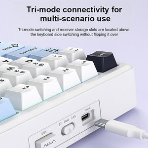AULA F75 Max Creamy Thocky Mechanical Keyboard Tri-mode with TFT Screen