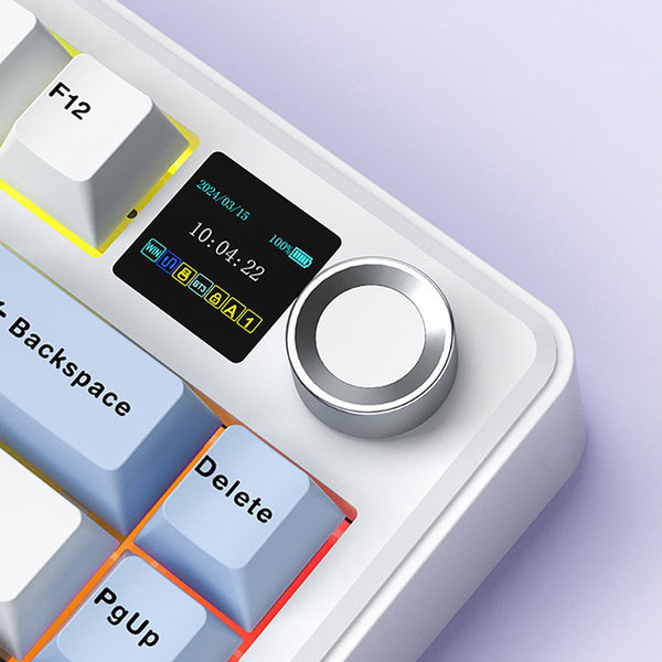 AULA F75 Max Creamy Thocky Mechanical Keyboard Tri-mode with TFT Screen