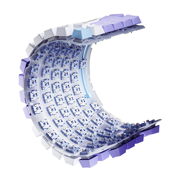 Ajazz AK820 Pro Mechanical Keyboard Creamy Keyboard