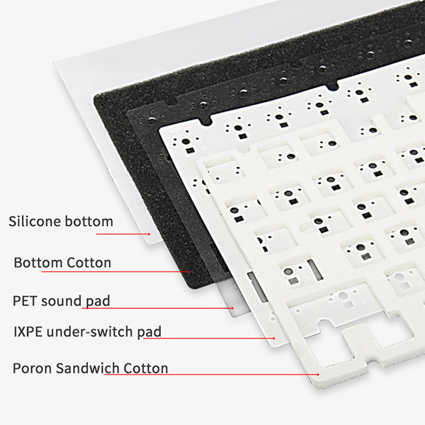 Ajazz AK820 Pro Mechanical Keyboard Creamy Keyboard