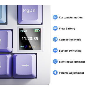 Ajazz AK820 Pro Mechanical Keyboard Creamy Keyboard