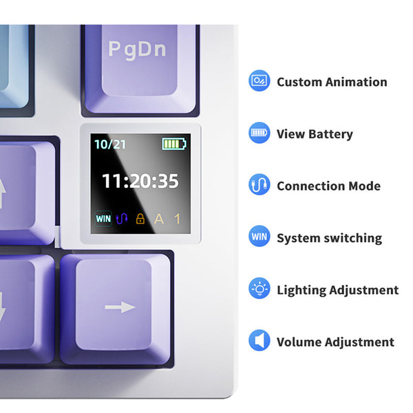 Ajazz AK820 Pro Mechanical Keyboard Creamy Keyboard