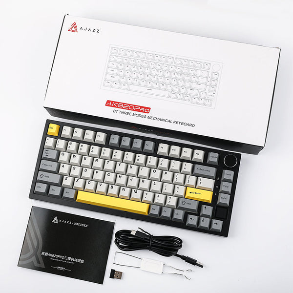 Ajazz AK820 Pro Mechanical Keyboard Creamy Keyboard