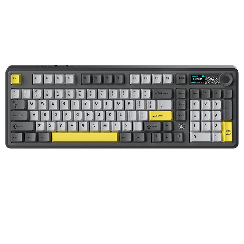 ka ！ Ajazz AK980 TFT Display Wireless Mechanical Keyboard- WhatGeek