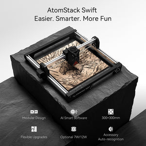 AtomStack Swift Laser Engraver 7W 12W for Home Creators