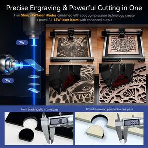 AtomStack Swift Laser Engraver 7W 12W for Home Creators