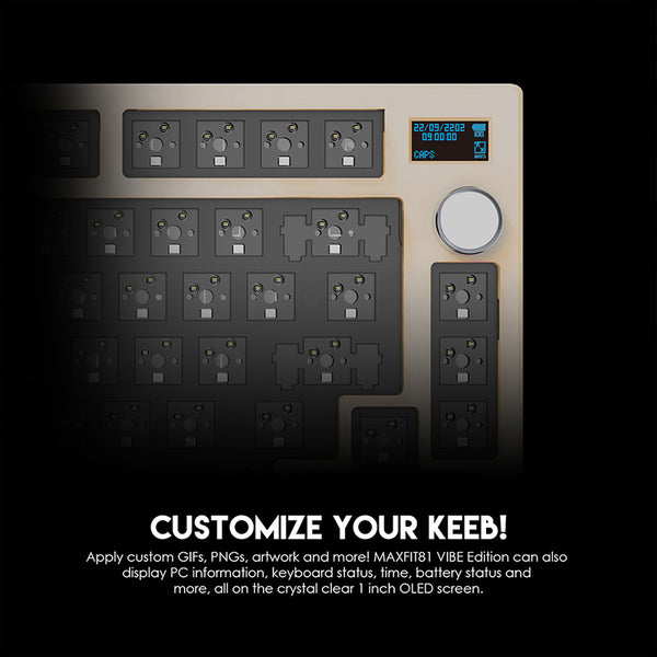 FANTECH MAXFIT81 MK910 Wireless Barebone DIY-Kit mit OLED-Bildschirm