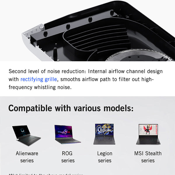 Flydigi BS1 Laptop Cooling Base with Intelligent Temperature Control