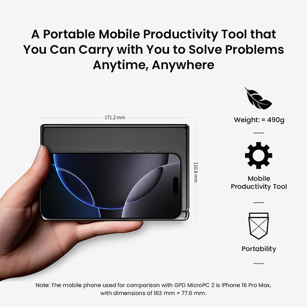 GPD MicroPC 2 Handheld Laptop Linux Compatibility Mini Work Computer