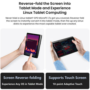 GPD MicroPC 2 Handheld Laptop Linux Compatibility Mini Work Computer