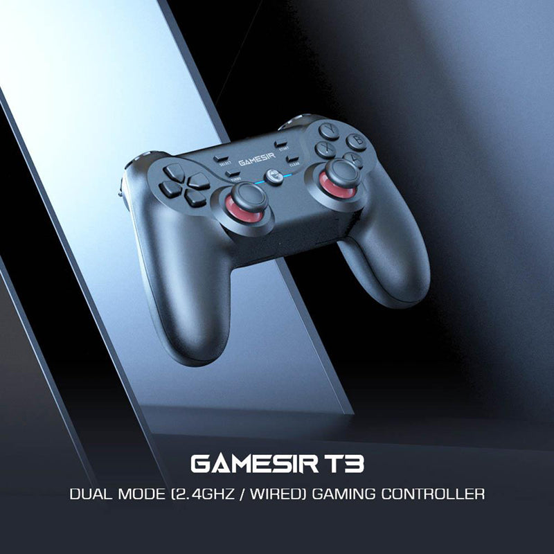 GameSir Controle de jogos sem fio T4 Pro para Windows 7 8 10  PC/iPhone/Android/Switch, Joystick de gamepad de celular Bluetooth Dual  Shock USB para