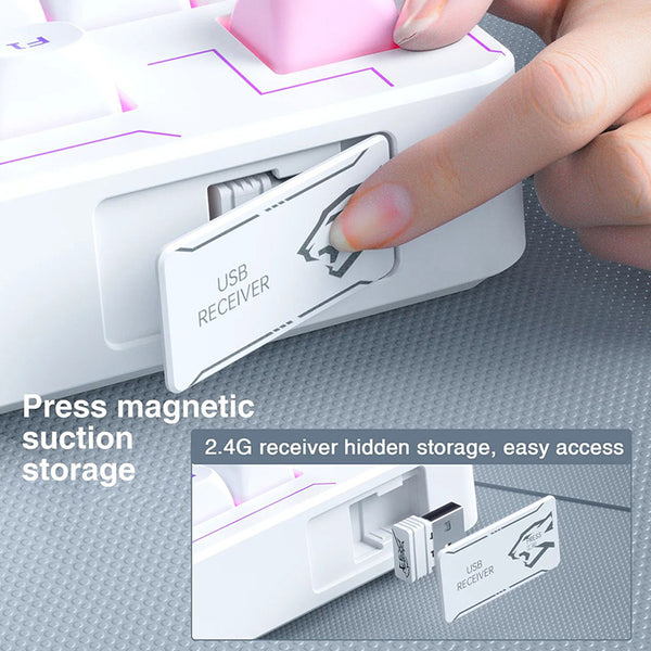 LINGBAO K98 Anime Wireless Mechanical Keyboard Ellinia Keyboard