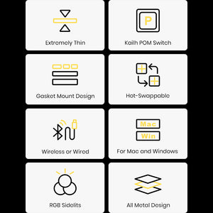 Ajazz AC067 マウンテン ブルー ガスケット メカニカル キーボード
