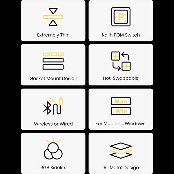 Ajazz AC067 マウンテン ブルー ガスケット メカニカル キーボード