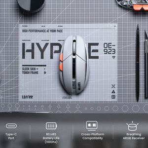 Lofree Hypace PAW3950 Dual 8K Ultralight Gaming Mouse