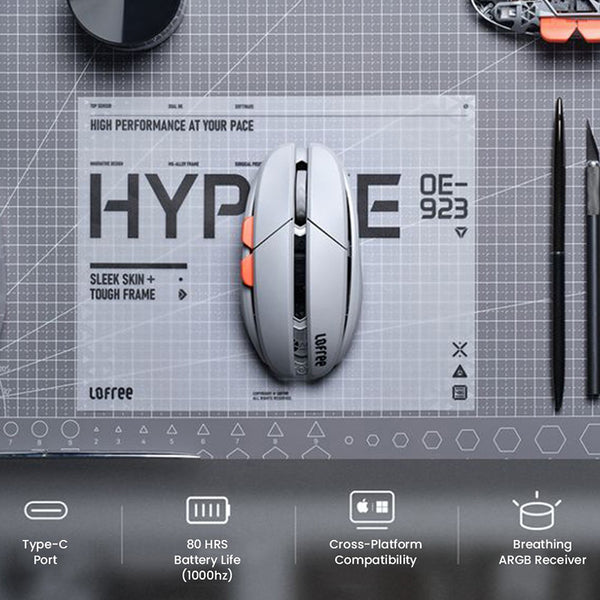 Lofree Hypace PAW3950 Dual 8K Ultralight Gaming Mouse