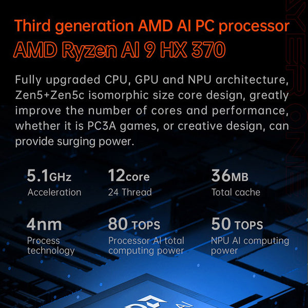 ONE Netbook OneXFly F1 Pro Gaming Handheld Console AMD AI 9 HX370 OLED 144Hz