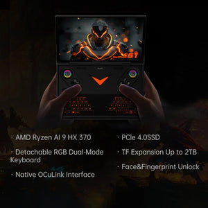 One Netbook OneXPlayer G1 Handheld Gaming PC AMD Ryzen AI 9 HX 370 with Detachable Magnetic Keyboard