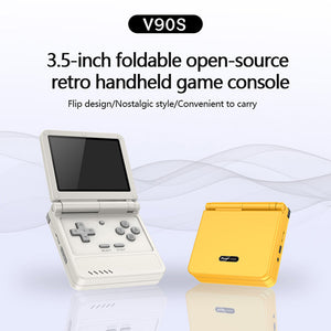 Powkiddy V90S Flip Handheld Game Console Linux System