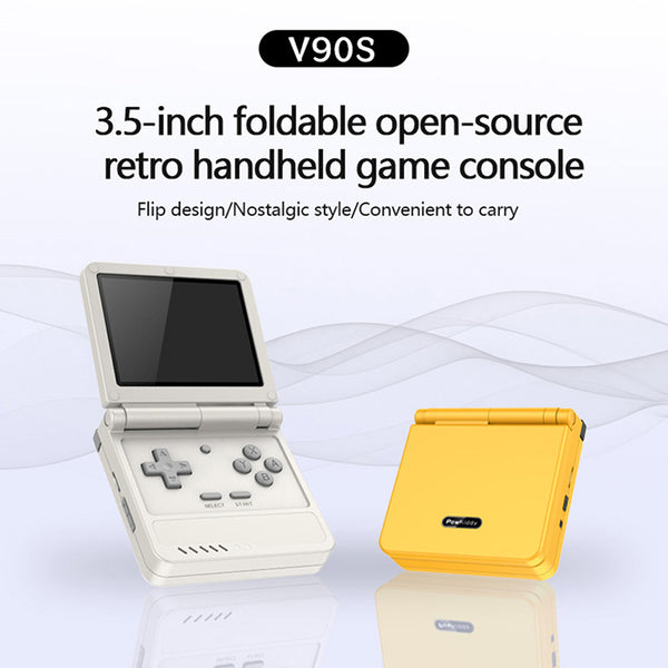 Powkiddy V90S Flip Handheld Game Console Linux System