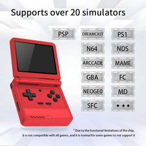 Powkiddy V90S Flip Handheld Game Console Linux System