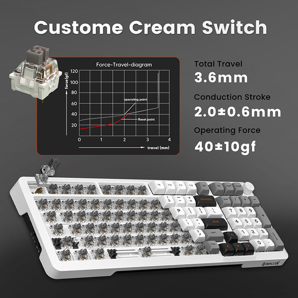 Redragon K688 Mechanical Creamy Keyboard with Konb