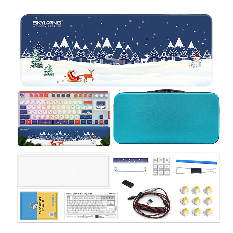 SKYLOONG_GK87Pro_Christmas_Keyboard_Combo_White