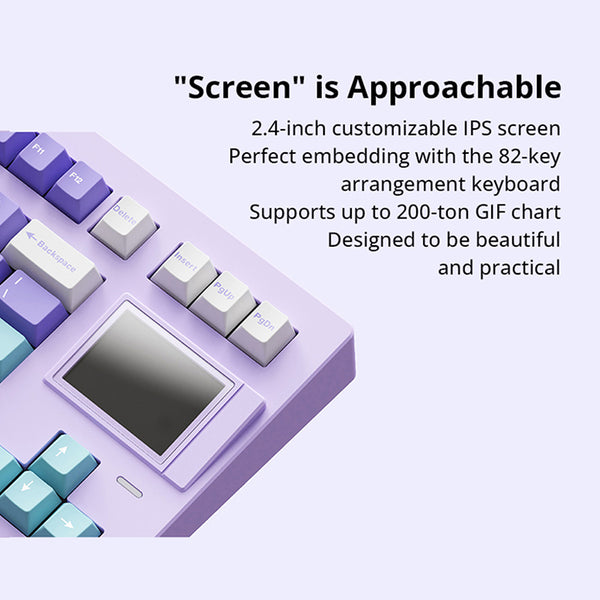 SP-STAR D82 PRO HiFi Wireless Mechanical Keyboard 2.4-inch Customizable IPS Screen