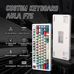 AULA F75 Wireless Creamy Mechanical Keyboard