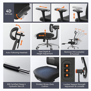 NEWTRAL Magic H-BPro Ergonomic Chair with Auto-Following Backrest
