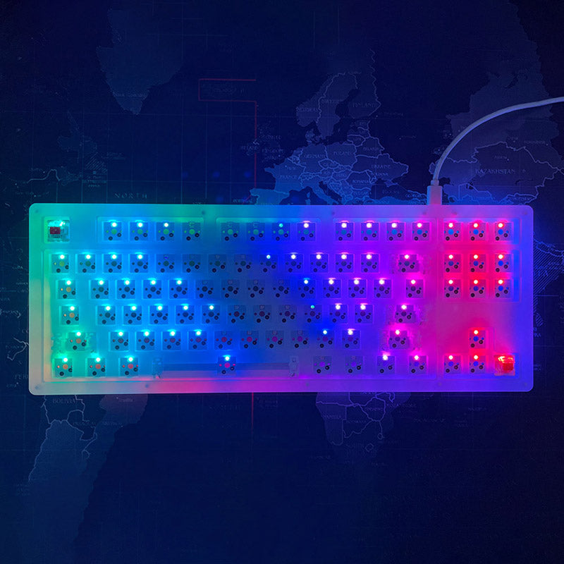 Womier K87 TKL Acrylic DIY Kit RGB Show