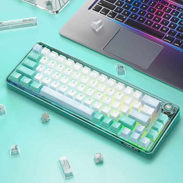 AULA F68 Transparent Gasket 3-Mode RGB Mechanical Keyboard