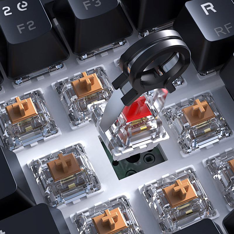 Ajazz AK692 3 Mode Mechanical Keyboard how-swappable