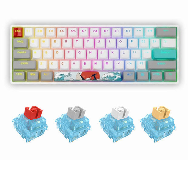 SKYLOONG GK61 White Mechanical Keyboard