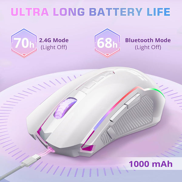 Redragon M914WP-RGB-KS Wireless/Wired Tri-mode Gaming Mouse