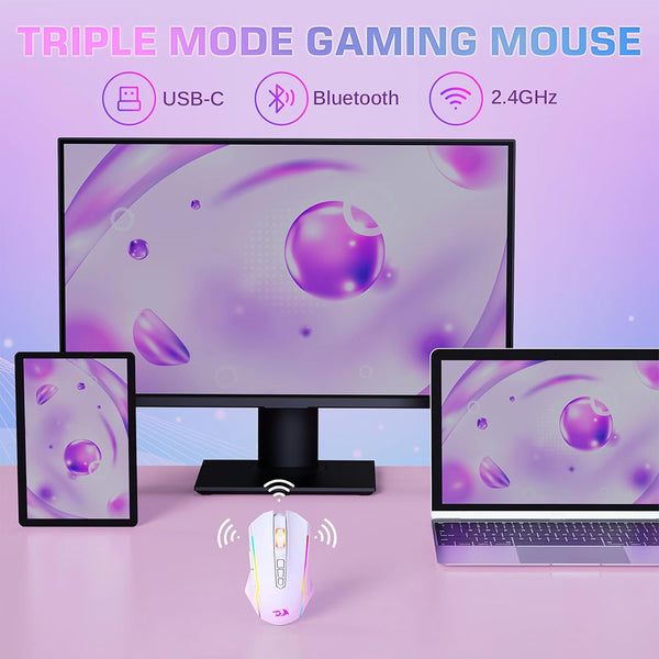 Redragon M914WP-RGB-KS Wireless/Wired Tri-mode Gaming Mouse