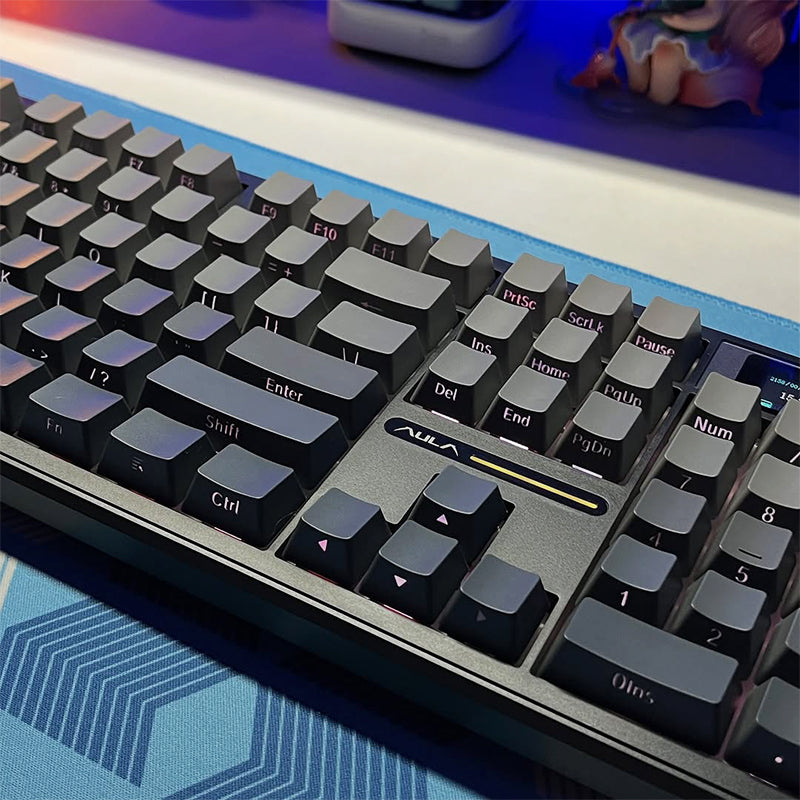 Alua F108 Pro Layout AULA F108 Pro Tri-mode LCD Display Mechanical Keyboard - WhatGeek