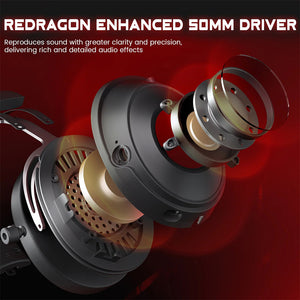 Redragon H389 3D Surround Sound Infinity-Mirror RGB Wired Gaming Headset