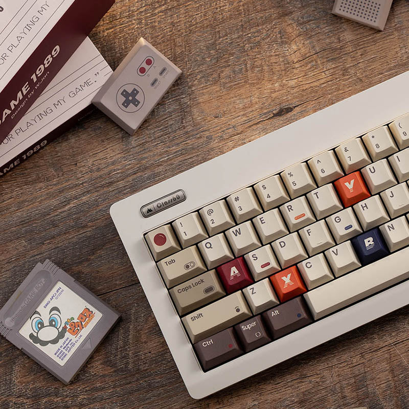 80Retros GAME 1989 GB All in Cherry Profile PBT Keycap Set 184