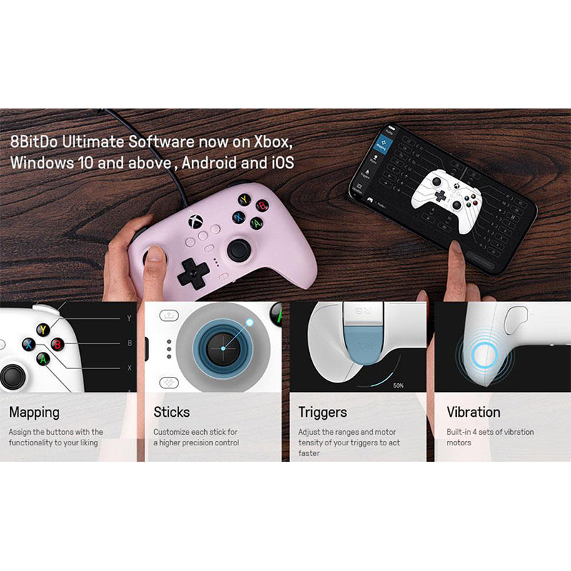 Controlador con cable 8BitDo Ultimate para Xbox - WhatGeek