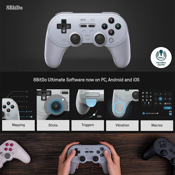 8BitDo Pro 2 Bluetooth Gaming Controller - WhatGeek